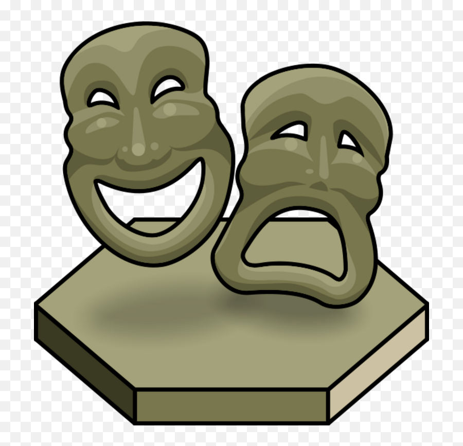 Download Comedy And Tragedy Masks - Cartoon Hd Png Download Cartoon,Comedy And Tragedy Masks Png