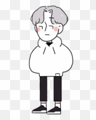 Download Kawaii Cute Boy Fashion Tumblr Doodle - Kawaii Cute Doodle Sticker png