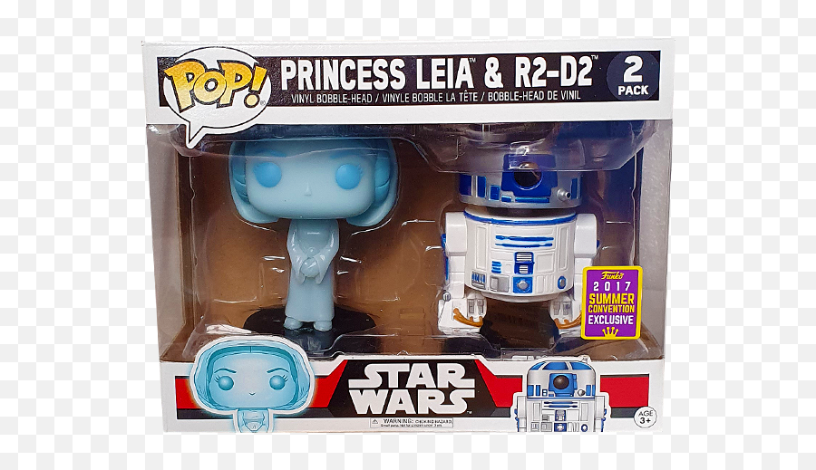 Star Wars - Princess Leia Holo U0026 R2d2 Sdcc 2017 Exclusive Pop Vinyl Figure 2pack Princess Leia And R2d2 Funko Pop Png,R2d2 Transparent