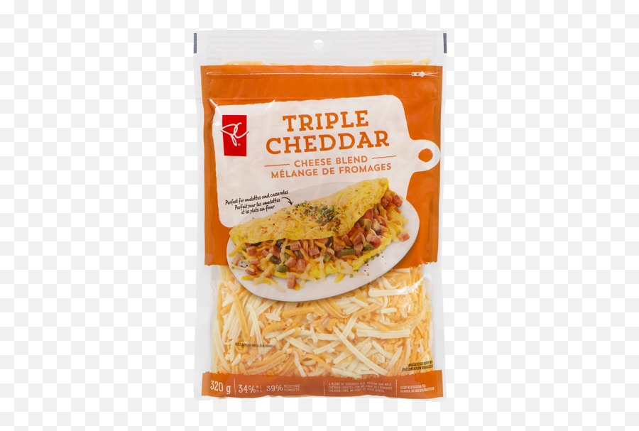 Pc Triple Cheddar Shredded Cheese Blend - Triple Cheddar Shredded Cheese Png,Shredded Cheese Png
