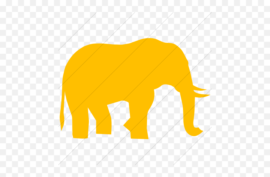 Simple Yellow Animals African Elephant Icon - Big Png,Elephant Icon