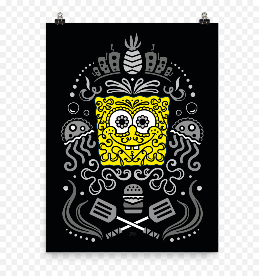 Spongebob Sugar Sponge Reduced Color Poster - Dot Png,Squidward Icon