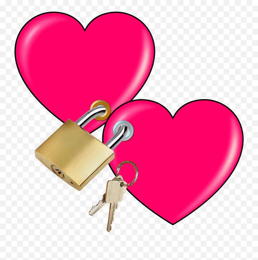 Two Hearts With Lock Clipart Free Download Transparent Png - Key Love,Two Hearts Icon