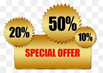 Special Offer Banner With Various Percentages Free Image - Online Shopping Offer Png
