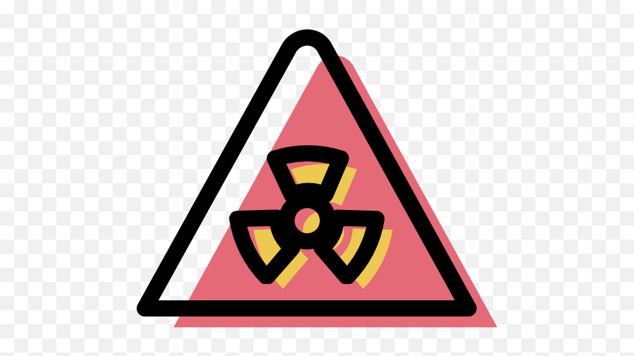Sign Free Icon Of Color Traffic Signs - Hazardous Sign Pink Png,Nuclear Symbol Png