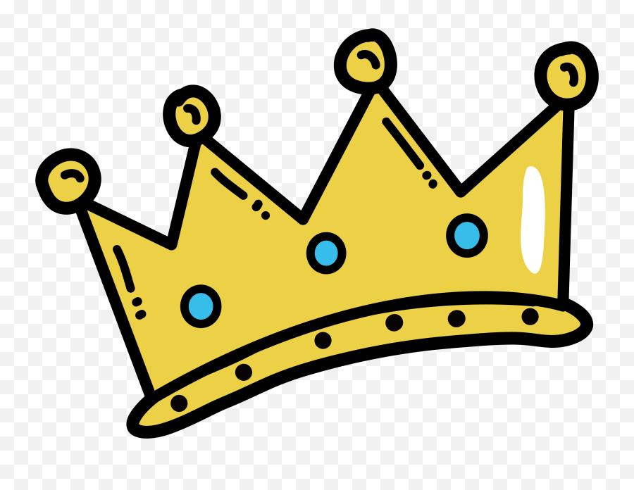 Cartoon Crown Png Clip Black And White - Transparent Background Crown Png,Black Crown Png