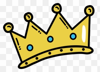 Cartoon Crown Png Clip Black And White - Transparent Background
