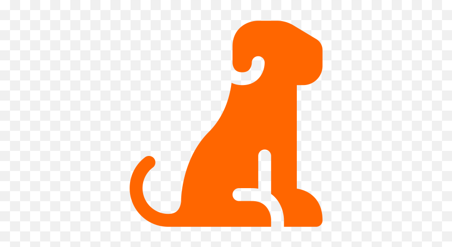 Sitting Dog Icon Png Symbol Orange - Dog,Puppy Icon