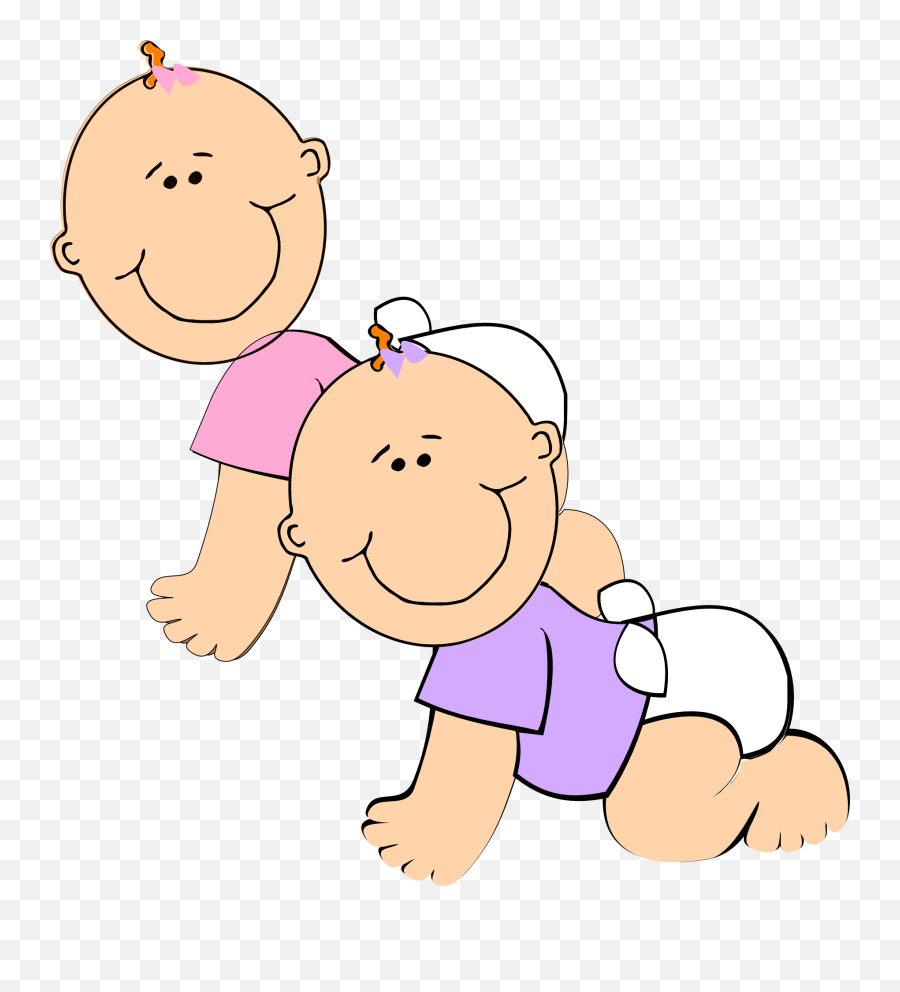 Twin Girls Clip Art - Vector Clip Art Online Baby Twins Clipart Png,Twins Png