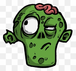 The Zombie Thinking - Cartoon Face Png Clipart Full