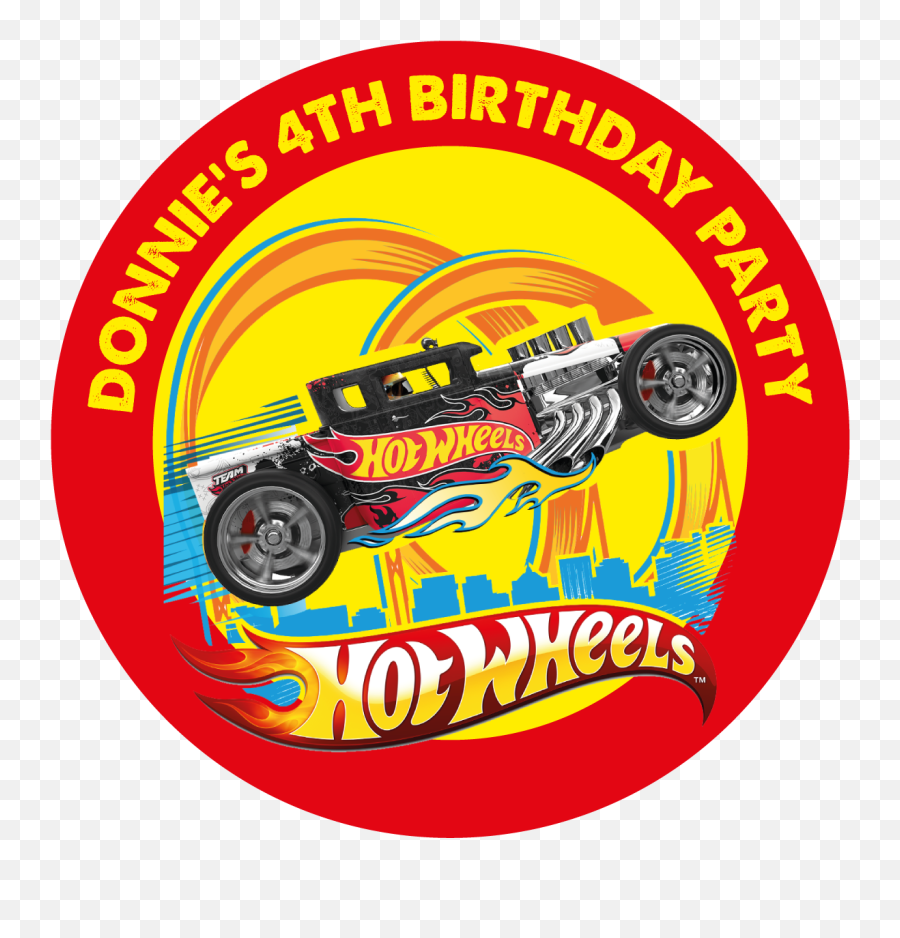 Hot Wheels Party Box Stickers - Hot Wheels Birthday Sticker Png,Hot Wheels Car Png