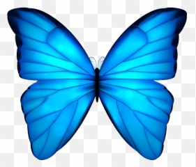 Butterfly Blue Clip Art - butterfly watercolor painted With White Background png