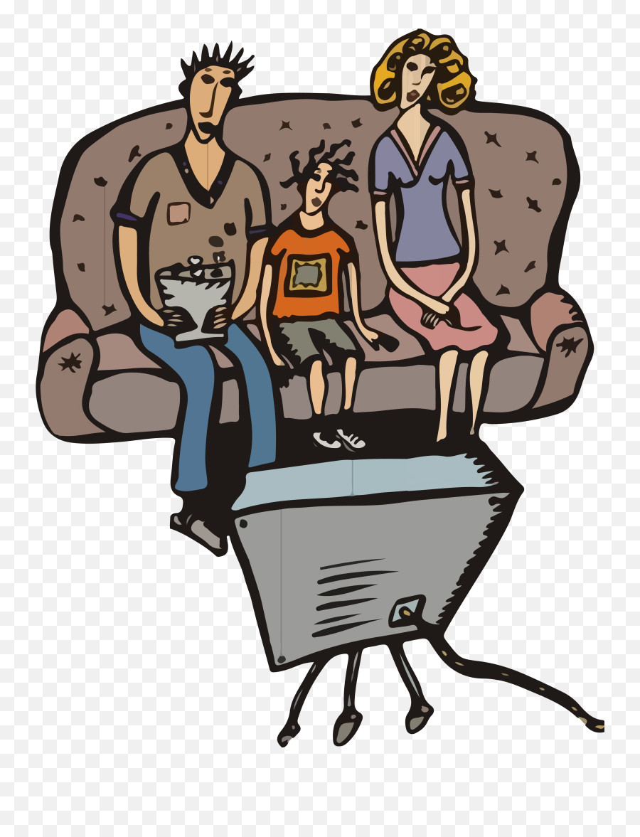 Download Hd Png Royalty Free Library Family Watching Tv - Family Watching Tv Together,Family Clipart Png