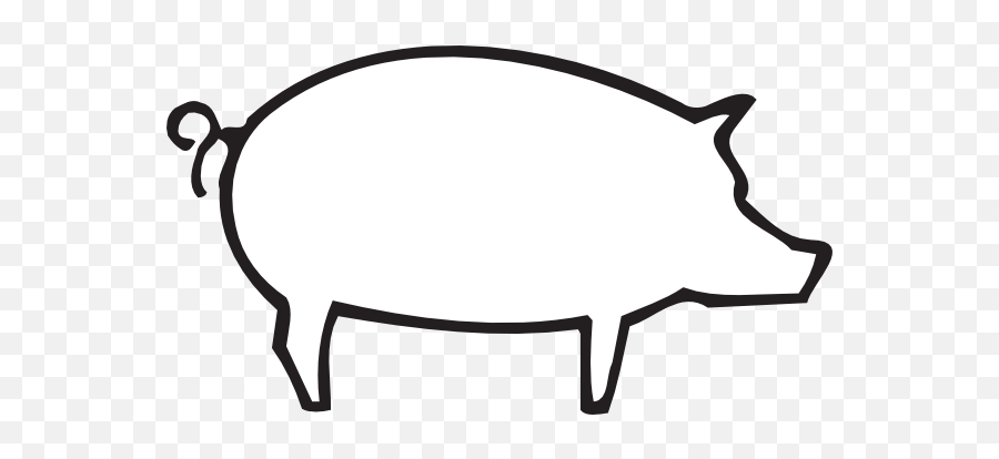 Download Pig Silhouette White Png - Circle,Pig Silhouette Png