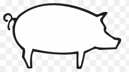 Download Pig Silhouette White Png - Circle