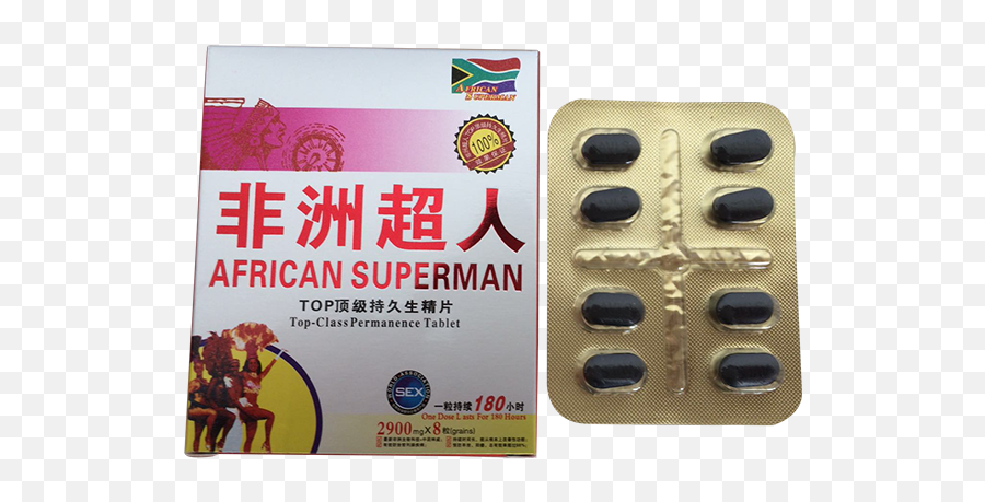 Download African Superman Top Class Health Care Product Png Pills