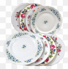Mismatched Vintage Dinner Plates - Set Of 8 On Chairishcom Dinner Plate Set Png,Dinner Plate Png