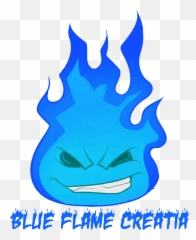 Blue Flame Creatia - Cartoon Fireball png