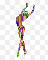 Colored Dancer Silhouette Free Image - Colorful Dancer Silhouette png