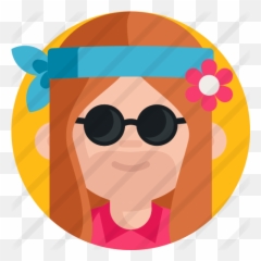 Hippie - Free people icons Illustration png