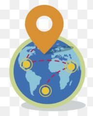 Southeast Asia World Map Globe - Vector Clipart Simple png