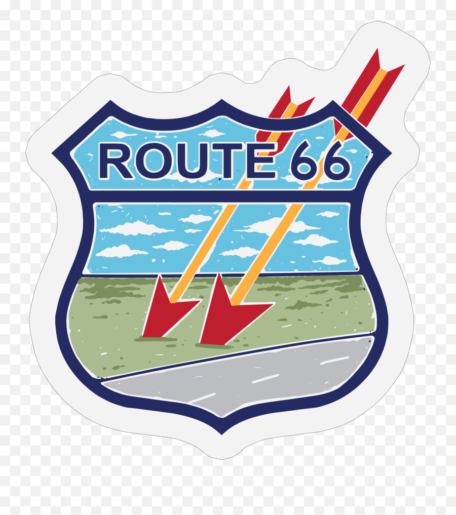 1897 - Route 66 Double Arrow Emblem Png,Double Arrow Png
