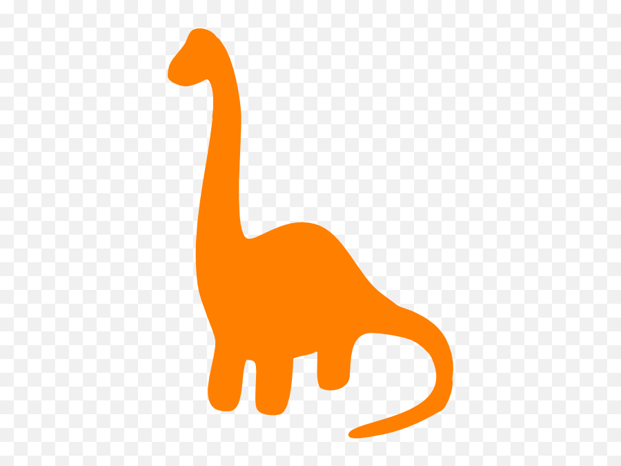 Orange - Dinohipng 414594 Pixels Dinosaur Diplodocus Cute Dinosaur Silhouette Png,Dino Png