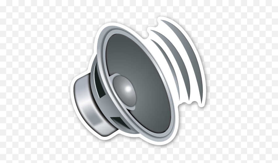 Download Speaker With Three Sound Waves - Speaker Sticker Png,Wave Emoji Png