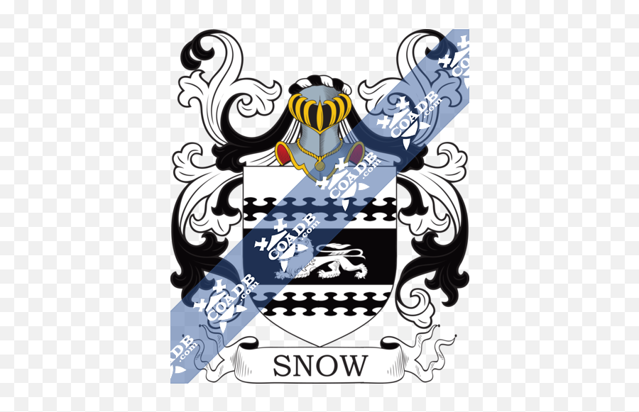 Snow Family Crest Coat Of Arms And Name History - Arms Of Watson Of Rockingham Castle Png,John Snow Png