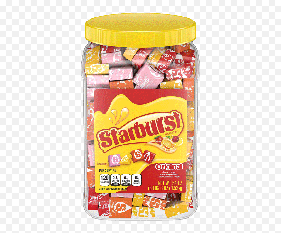 Starburst Original Fruit Chews Candy - Starburst Original Fruit Chews Candy Jar Png,Starburst Candy Png