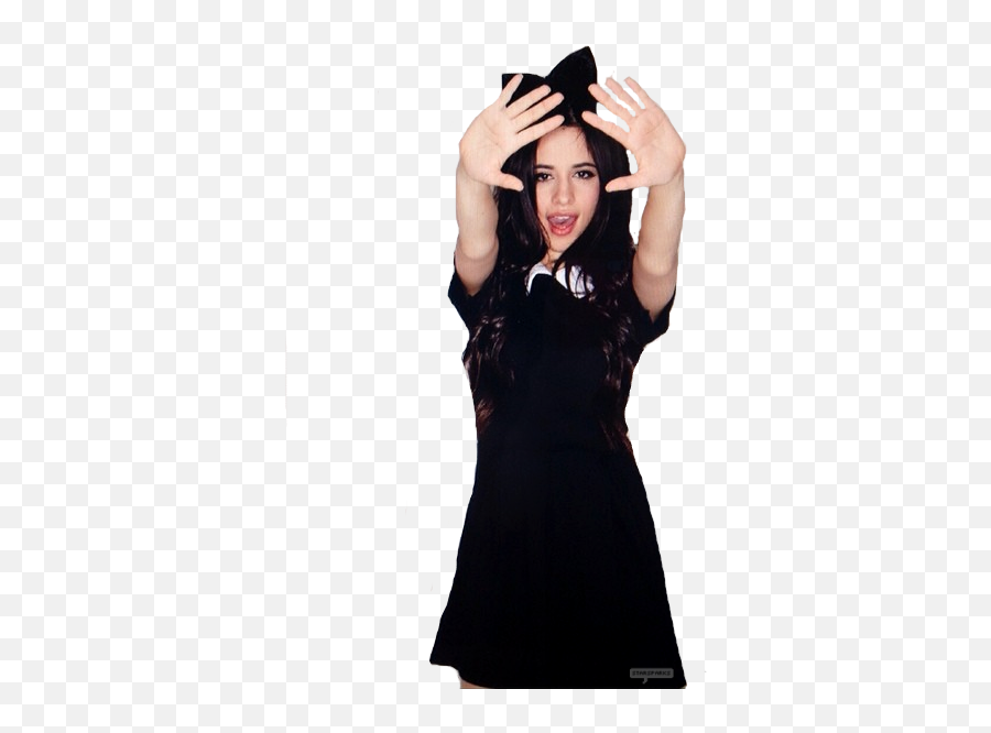 Camila Cabello Png Tumblr 2 Image - Camila Cabello Black Dress And Black Bow,Camila Cabello Png