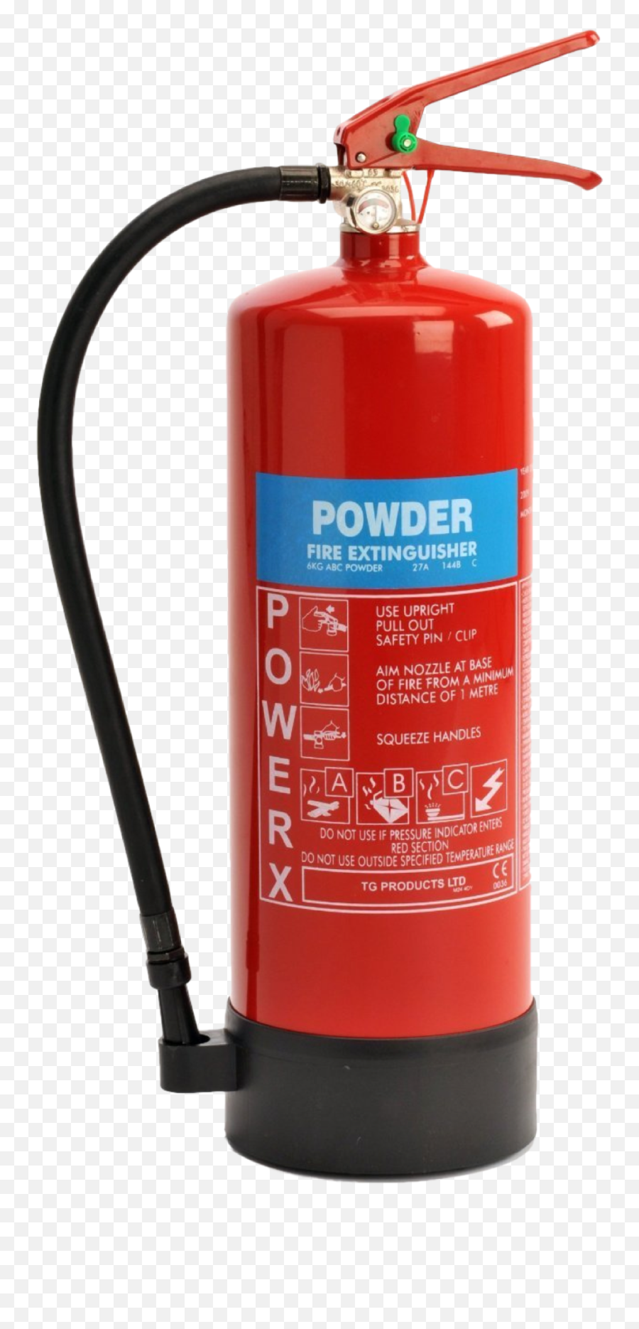 Powder Fire Extinguisher - Powerx 6kg Dry Powder Png,Fire Extinguisher Png