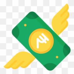Flying Money Icon Of Flat Style - Language png