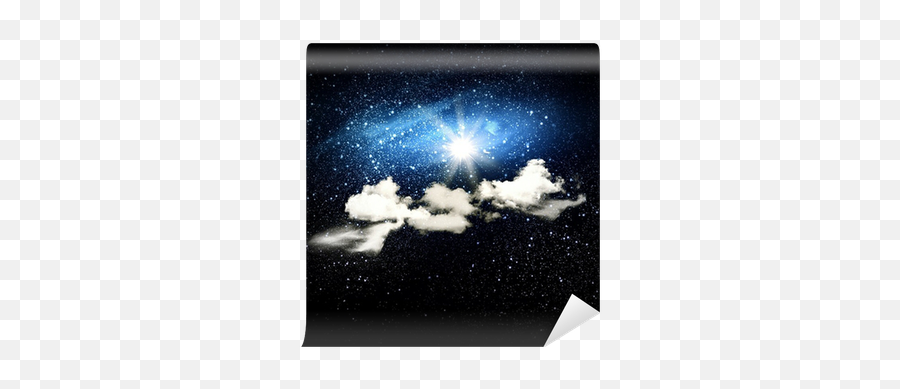 Night Sky Wall Mural Pixers - Prospettiva Aerea Di Un Paesaggio Png,Night Sky Png