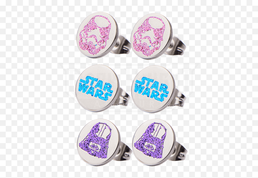 Star Wars Galactic Empire Enamel Stud Earring Set - Solid Png,Galactic Empire Logo