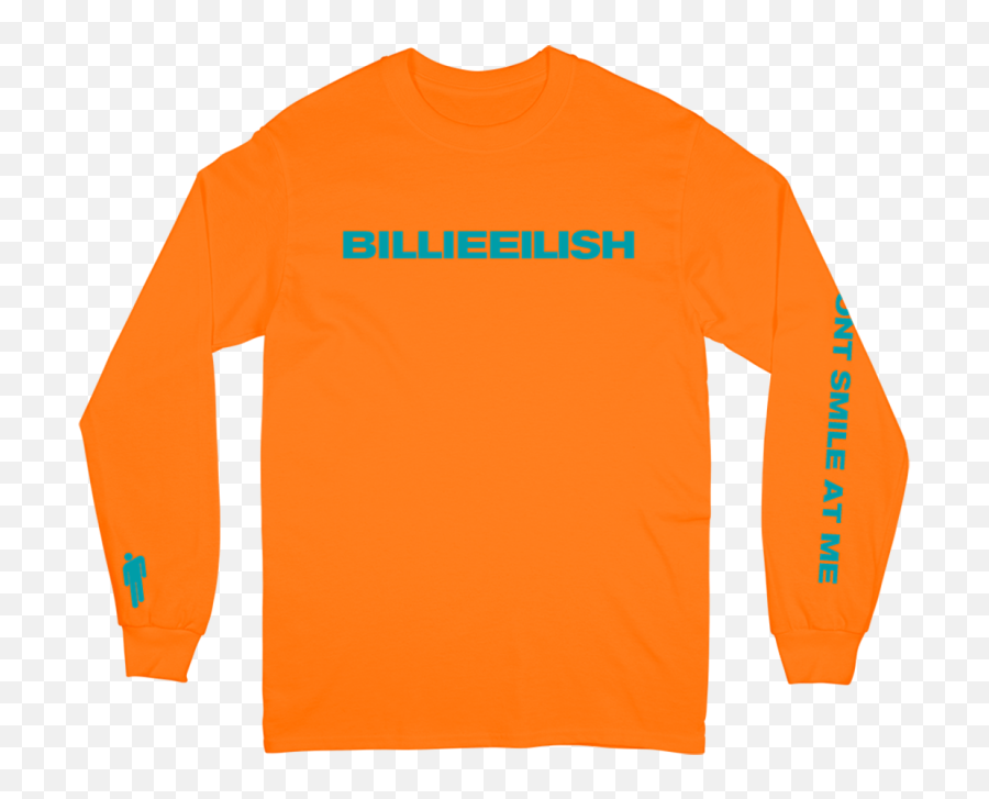 Wholesale Billie Eilish Orange Dont - Gildan Long Sleeve Dark Grey Png,Billie Eilish Png