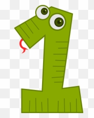 Animal Number One Clipart - 1 Number For Kids Png,Number One Png