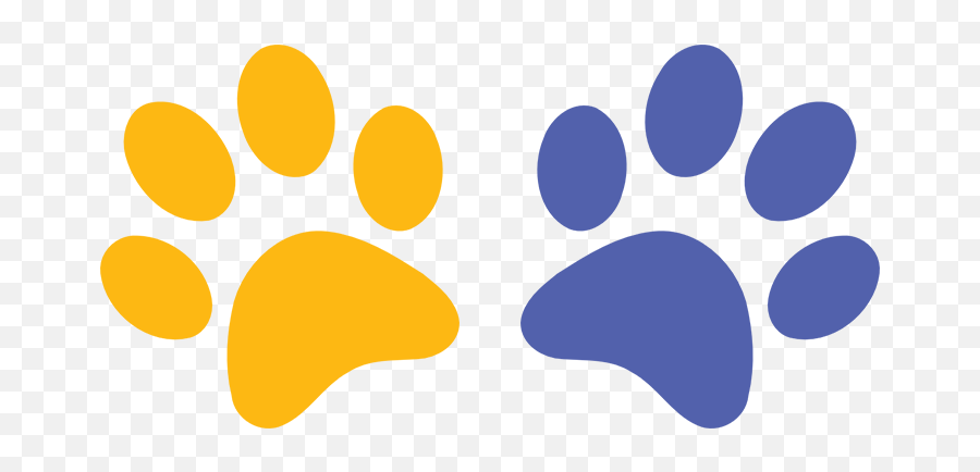 New Nsj Paws - Blue And Yellow Paw Prints Png,Paw Print Transparent