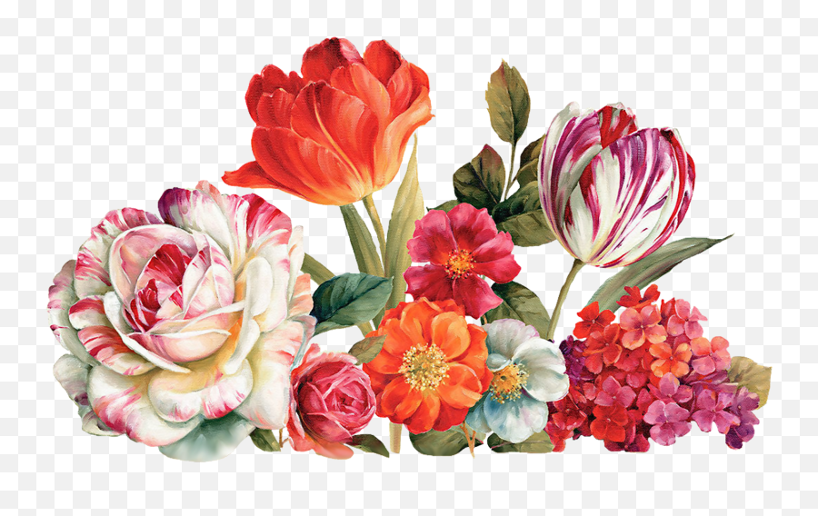 Painted Flowers Png Picture - Flower Painted Png,Painted Flowers Png