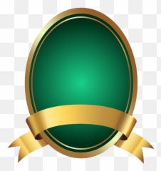 Labels Png Green - Transparent Background Gold Banner Ribbon