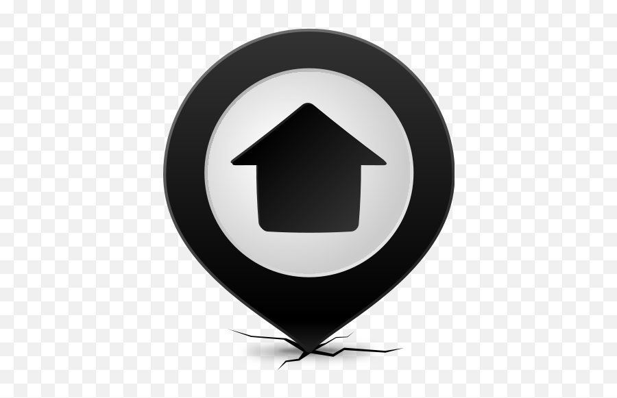 Download Location Map Pin Home Black - Real Estate Full Icons Home Map Png,Map Pin Icon Png
