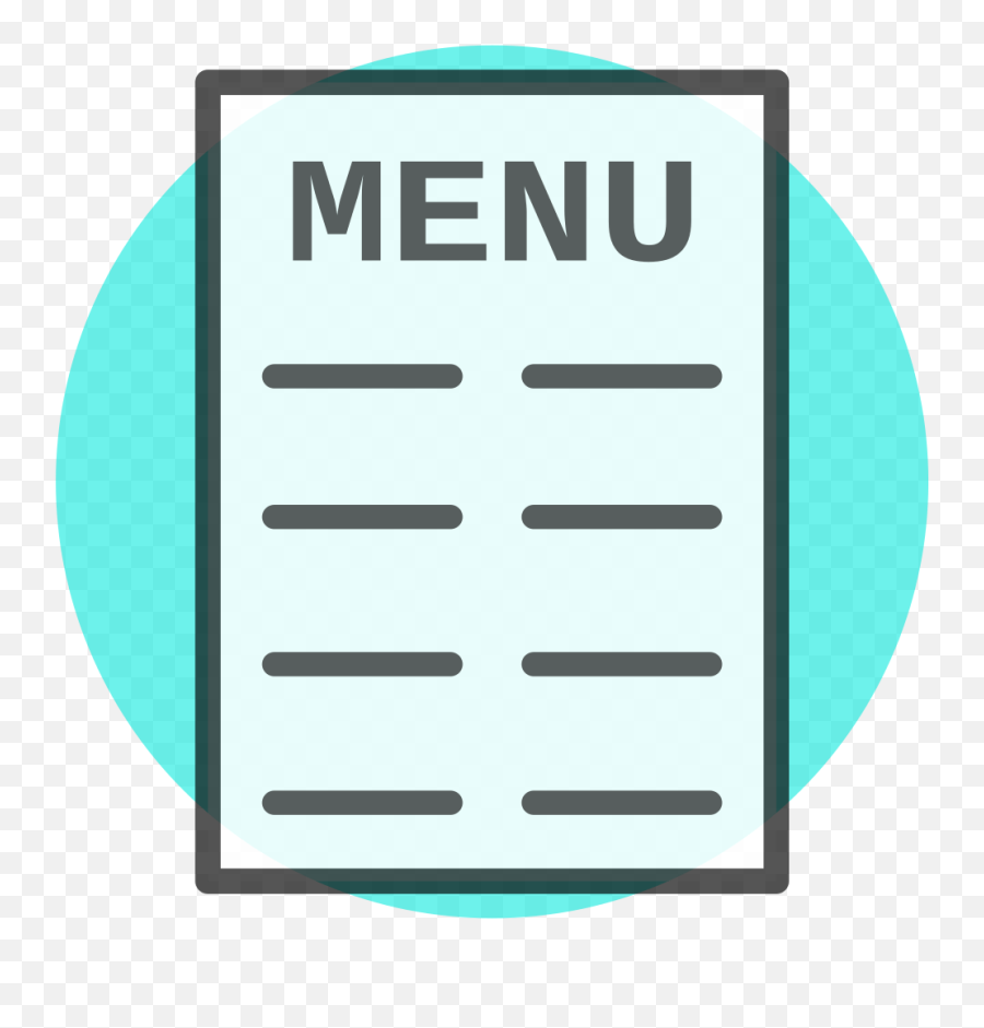 Food Menu Icon - Poster Full Size Png Download Seekpng Horizontal,Menu Icon