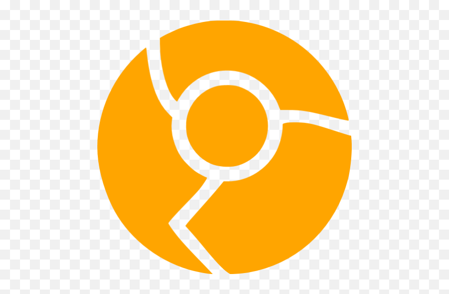 Orange Chrome 3 Icon - Free Orange Browser Icons Orange Chrome Icon Png,Number On Google Chrome Icon