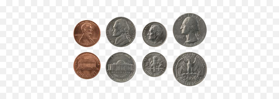Penny Nickel Dime Quarter - Penny Nickel Dime Quarter Png,Dime Png
