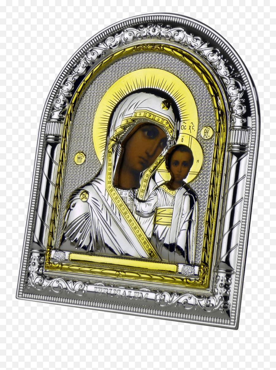 Silver And Gold Stand Picture St Mary - Religious Veil Png,Saint Mary Magdalene Icon