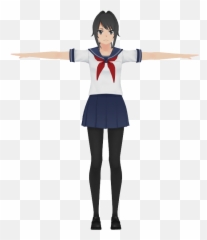 Yandere Simulator Full Body Png - Chan T Pose