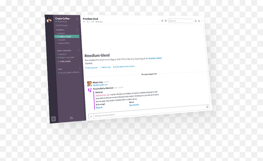 Metacert Protocol Security App For Slack - Vertical Png,Slack Bot Icon