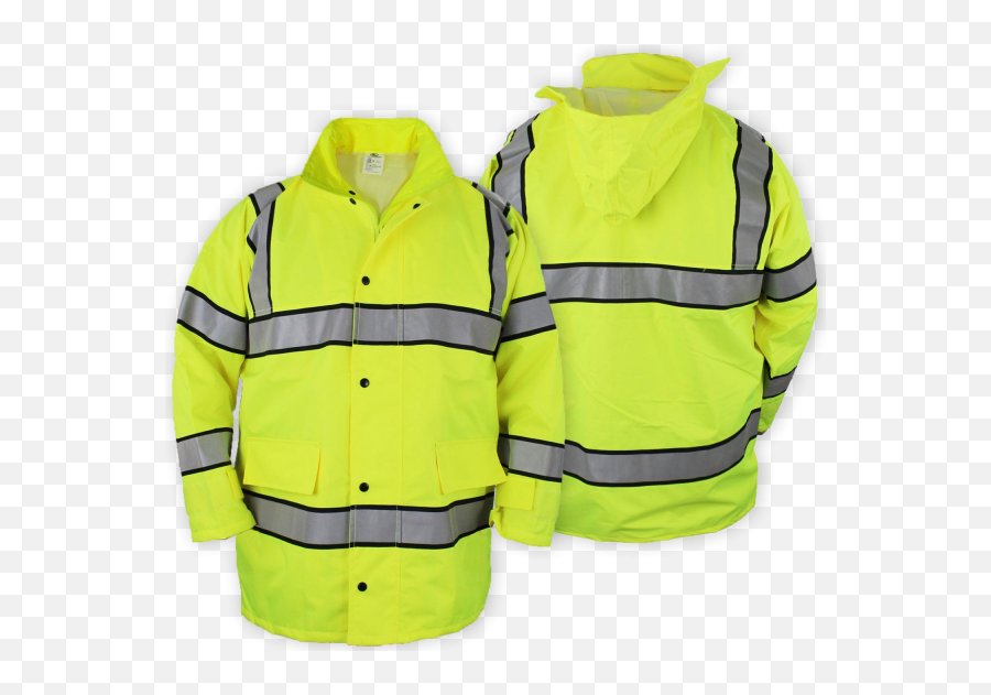 High Visibility Raincoat With Reflective Stripes Lime Green - Reflective Shirt Roblox Template Png,Raincoat Icon