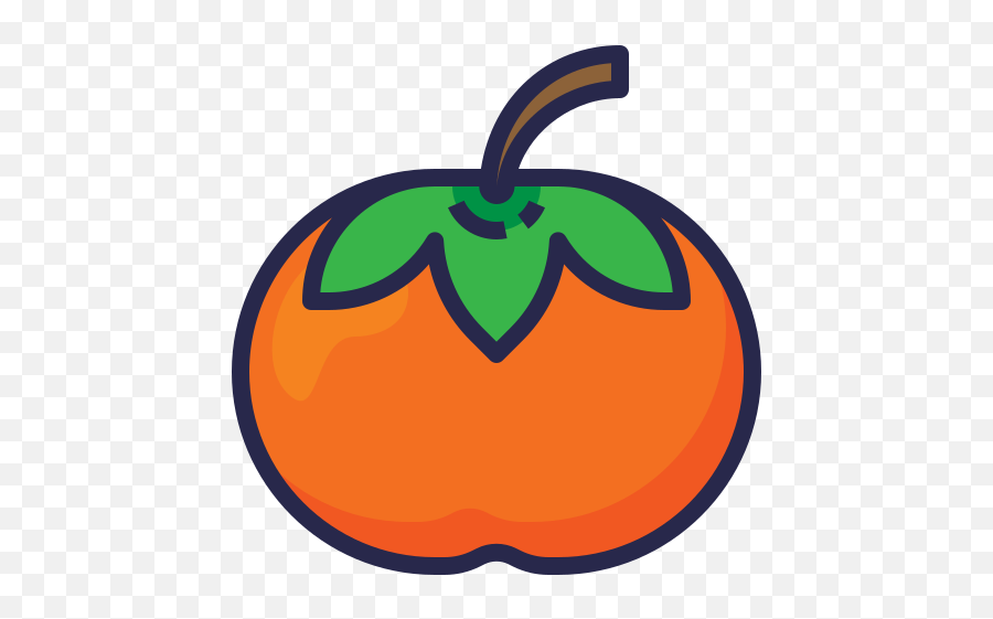 Persimmon Food Fruit Free Icon Of - Fresh Png,Gruit Icon