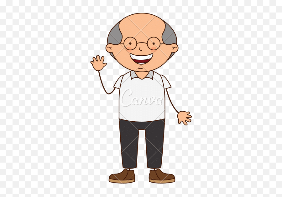 Cute Grandfather Character Icon - Canva Father Cute Png,Grandpa Icon